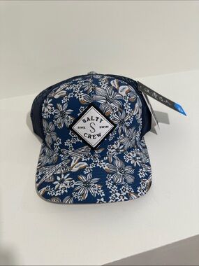 Salty Crew Hat Womens Blue Steel Sealine Retro Trucker Snapback Cap NWT ocean